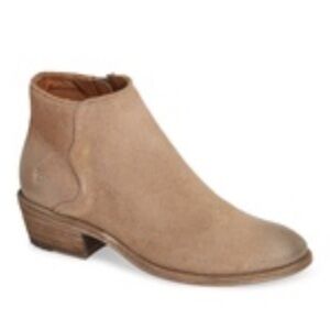 FRYE Carson Piping Bootie Zip Up Ankle Boots Leather Tan Size 10 B Womens